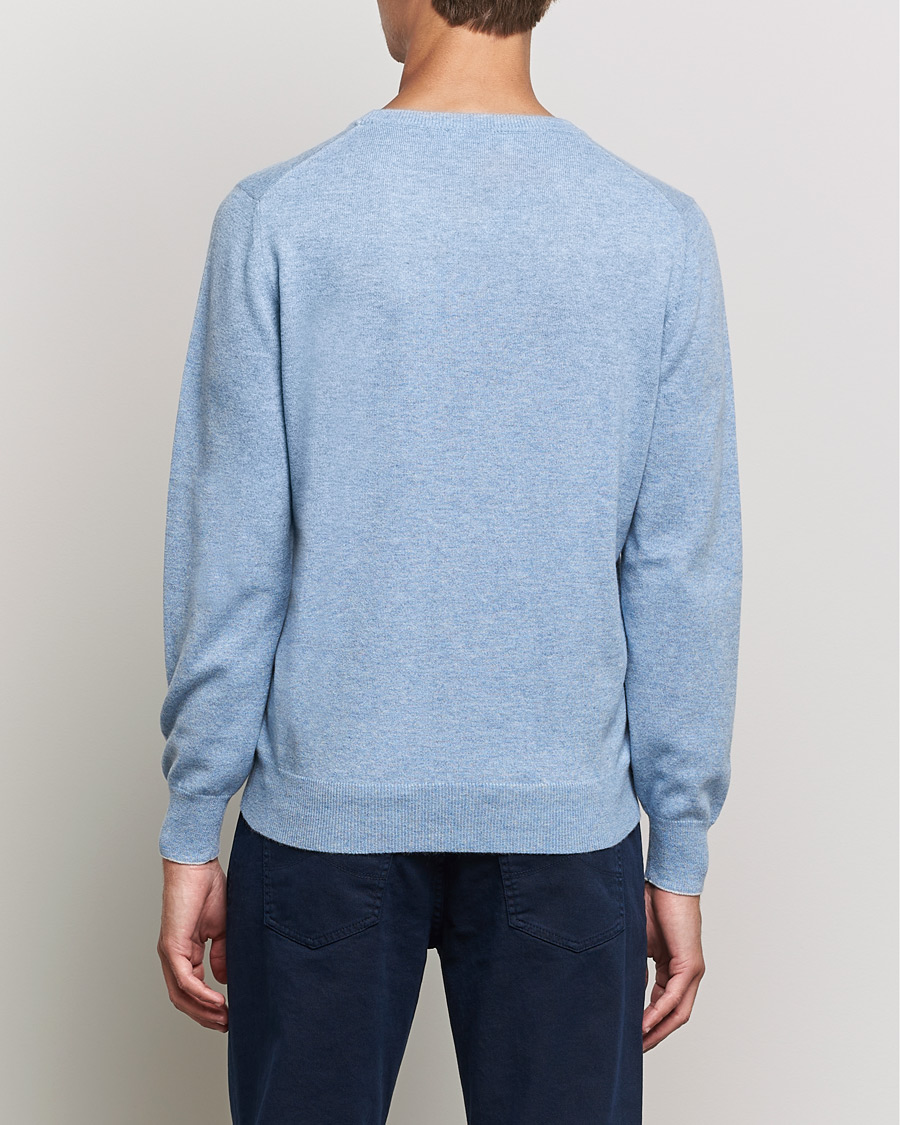 Mies | Puserot | Brunello Cucinelli | 2 Ply Cashmere Pullover Light Blue