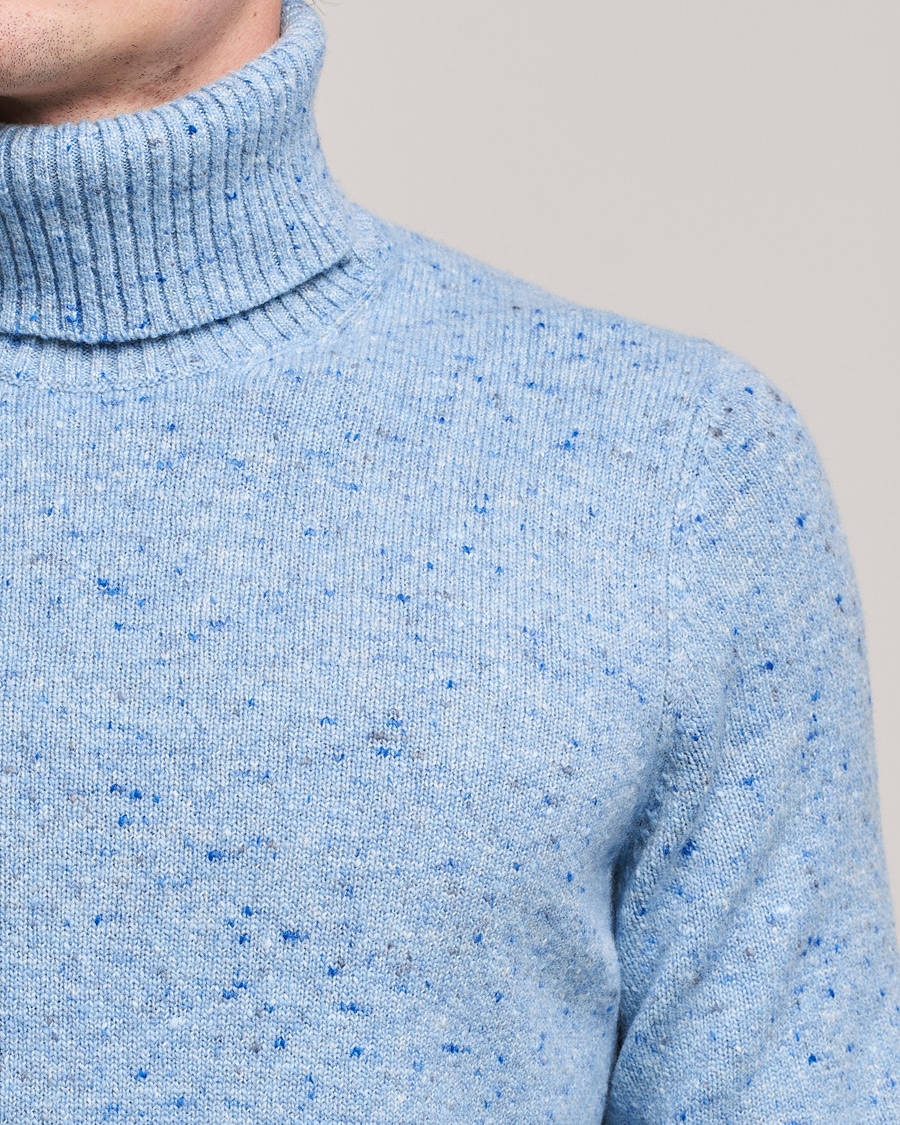 Mies | Puserot | Brunello Cucinelli | Cashmere Blend Rollneck Light Blue