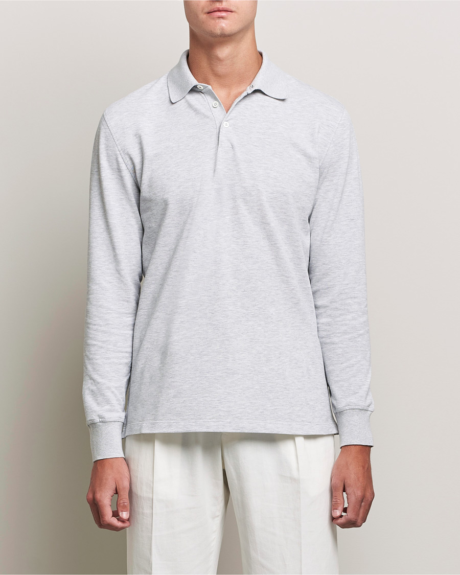 Mies |  | Brunello Cucinelli | Long Sleeve Polo Light Grey