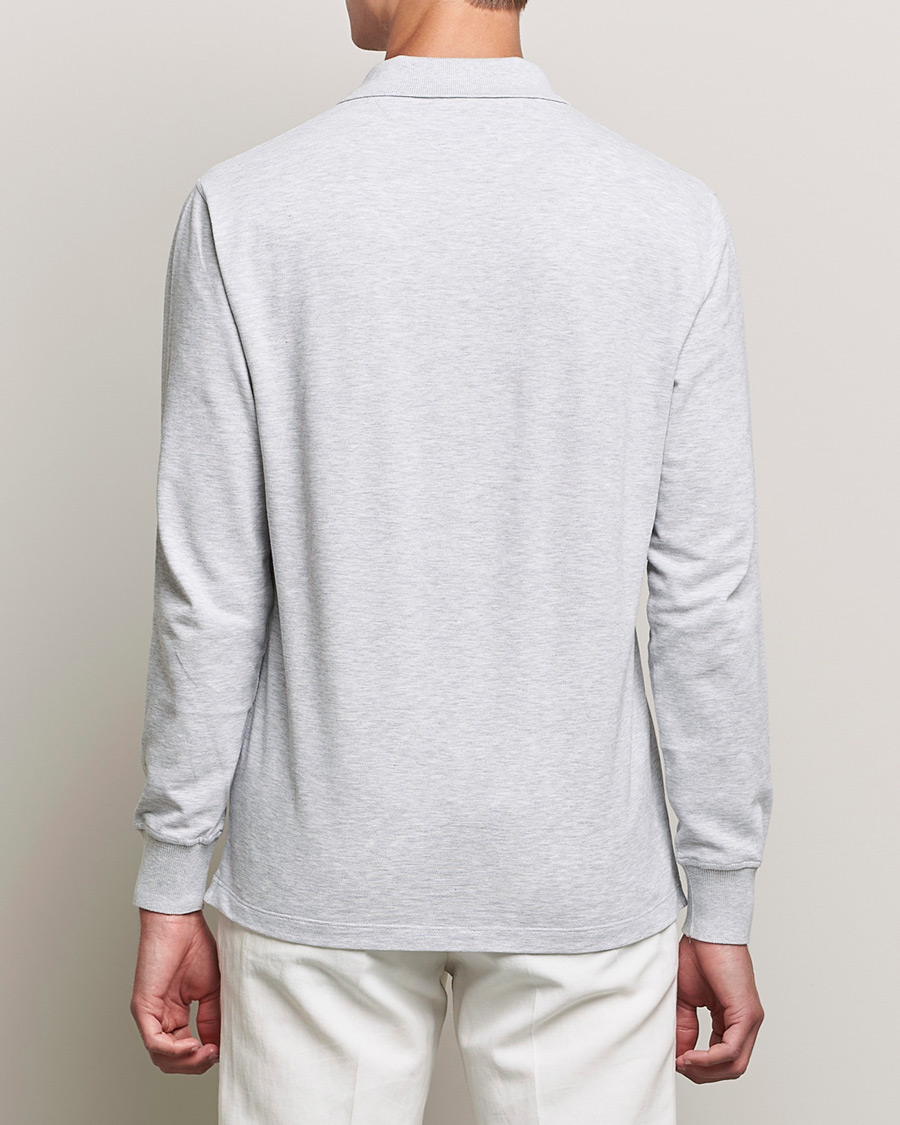 Mies | Puserot | Brunello Cucinelli | Long Sleeve Polo Light Grey