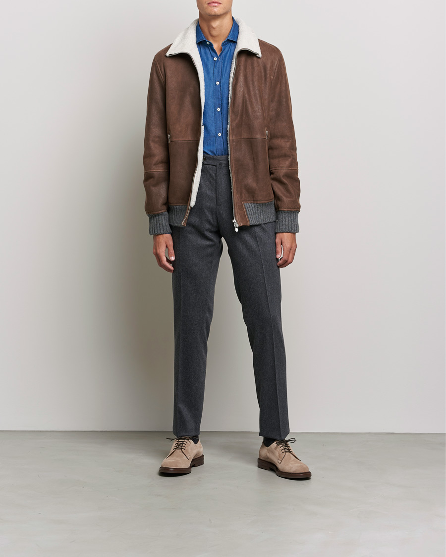 Mies | Kauluspaidat | Brunello Cucinelli | Slim Fit Denim Shirt Dark Indigo