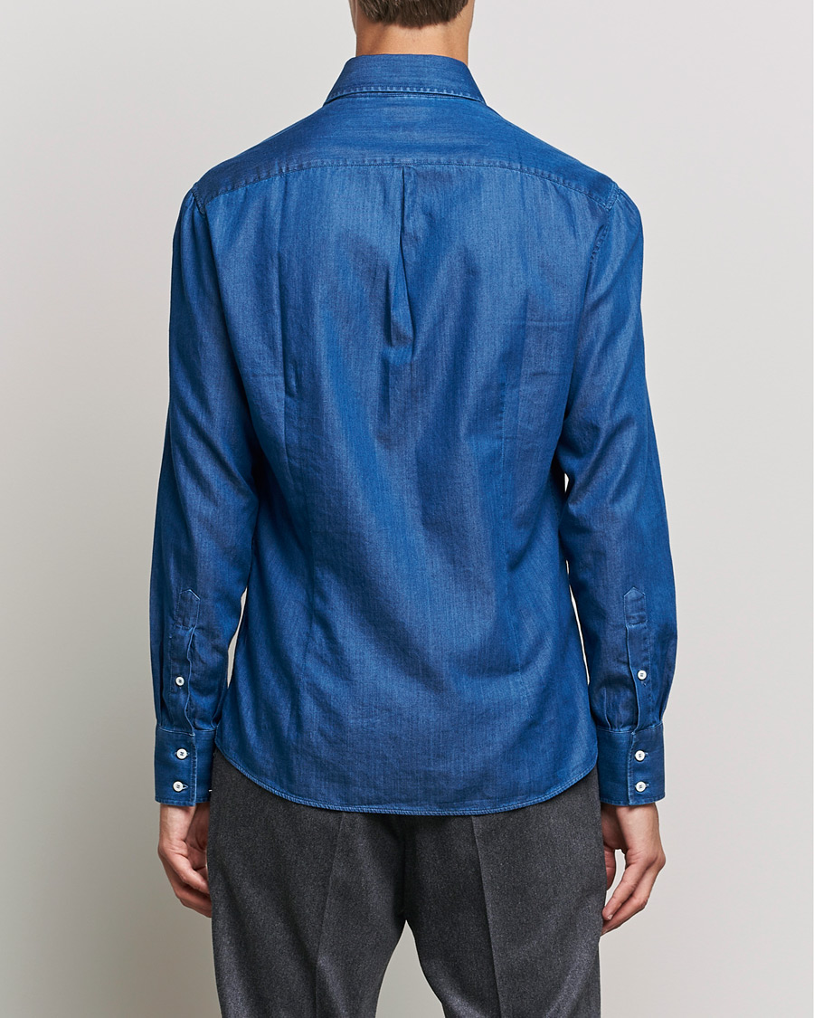 Mies | Kauluspaidat | Brunello Cucinelli | Slim Fit Denim Shirt Dark Indigo