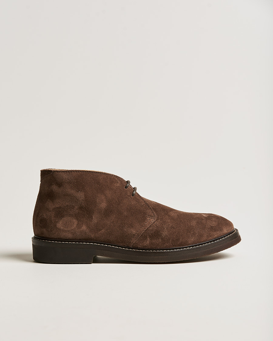 Miehet | Käsintehdyt kengät | Brunello Cucinelli | Desert Boot Dark Brown Suede