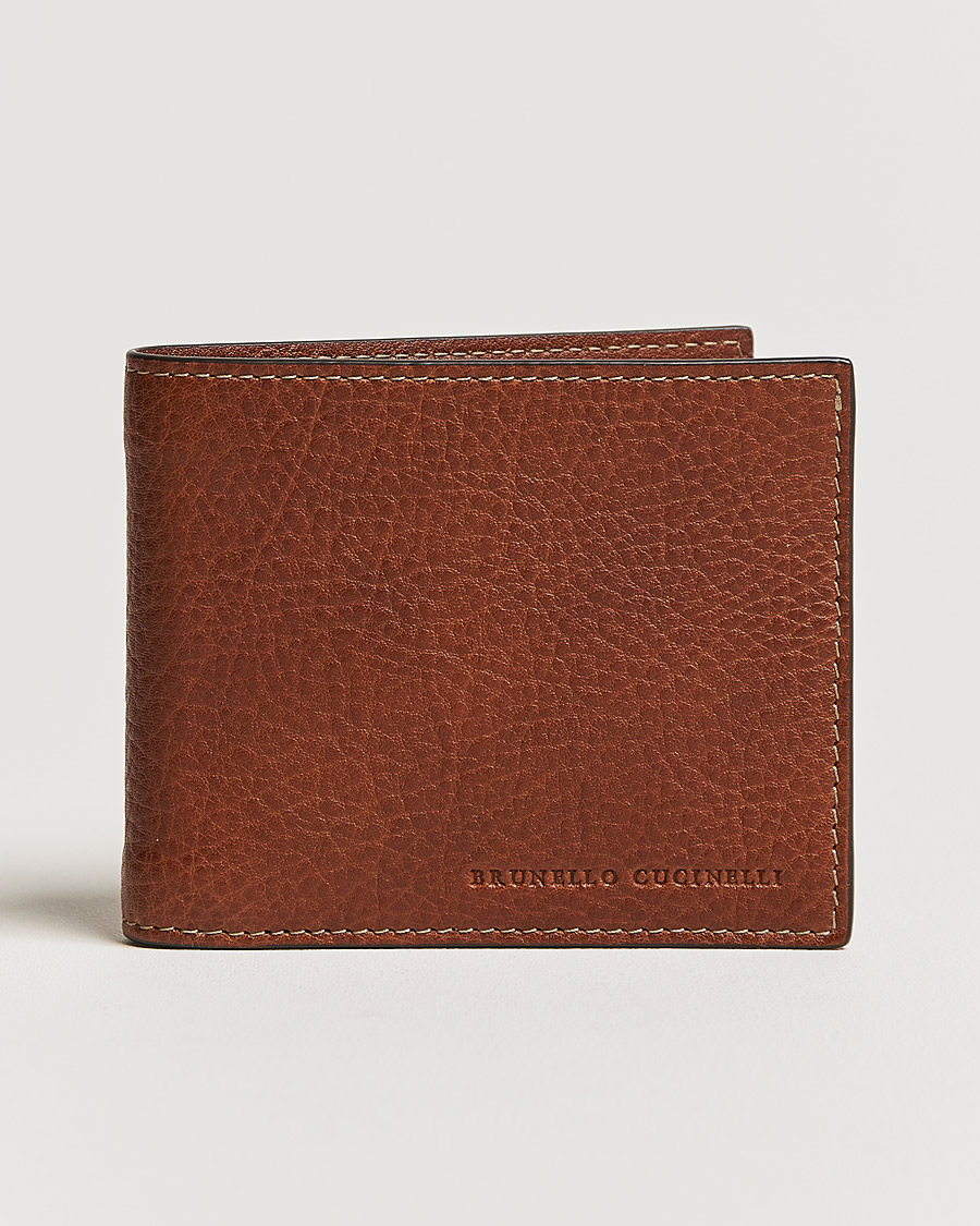 Mies | Brunello Cucinelli Grain Leather Wallet Cognac | Brunello Cucinelli | Grain Leather Wallet Cognac