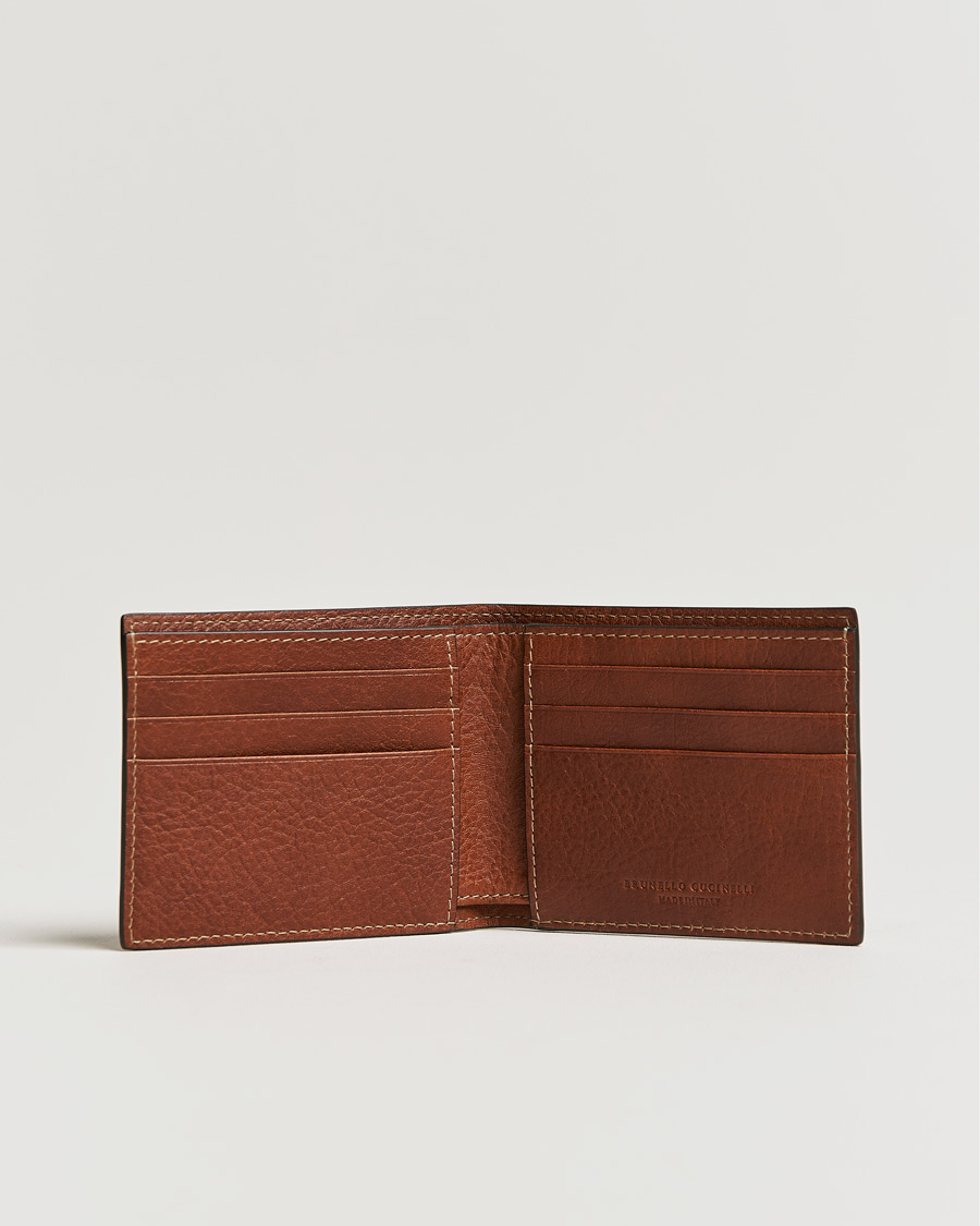 Mies | Brunello Cucinelli Grain Leather Wallet Cognac | Brunello Cucinelli | Grain Leather Wallet Cognac