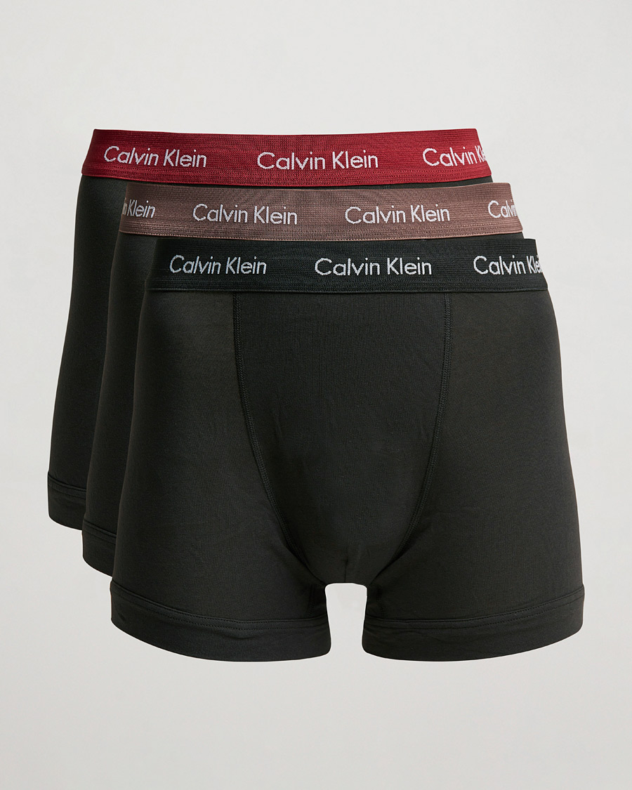Miehet |  | Calvin Klein | Cotton Stretch 3-Pack Trunk Camel/Black/Red