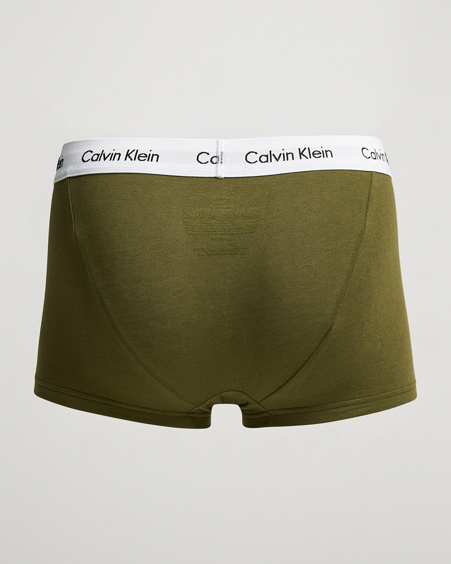 Mies | Alusvaatteet | Calvin Klein | Cotton Stretch 3-Pack Low Rise Trunk Grey/Orange/Army