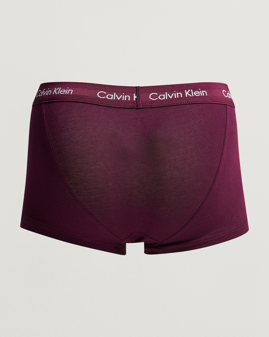 Mies |  | Calvin Klein | Cotton Stretch 3-Pack Low Rise Trunk Burgundy/Grey/Orange