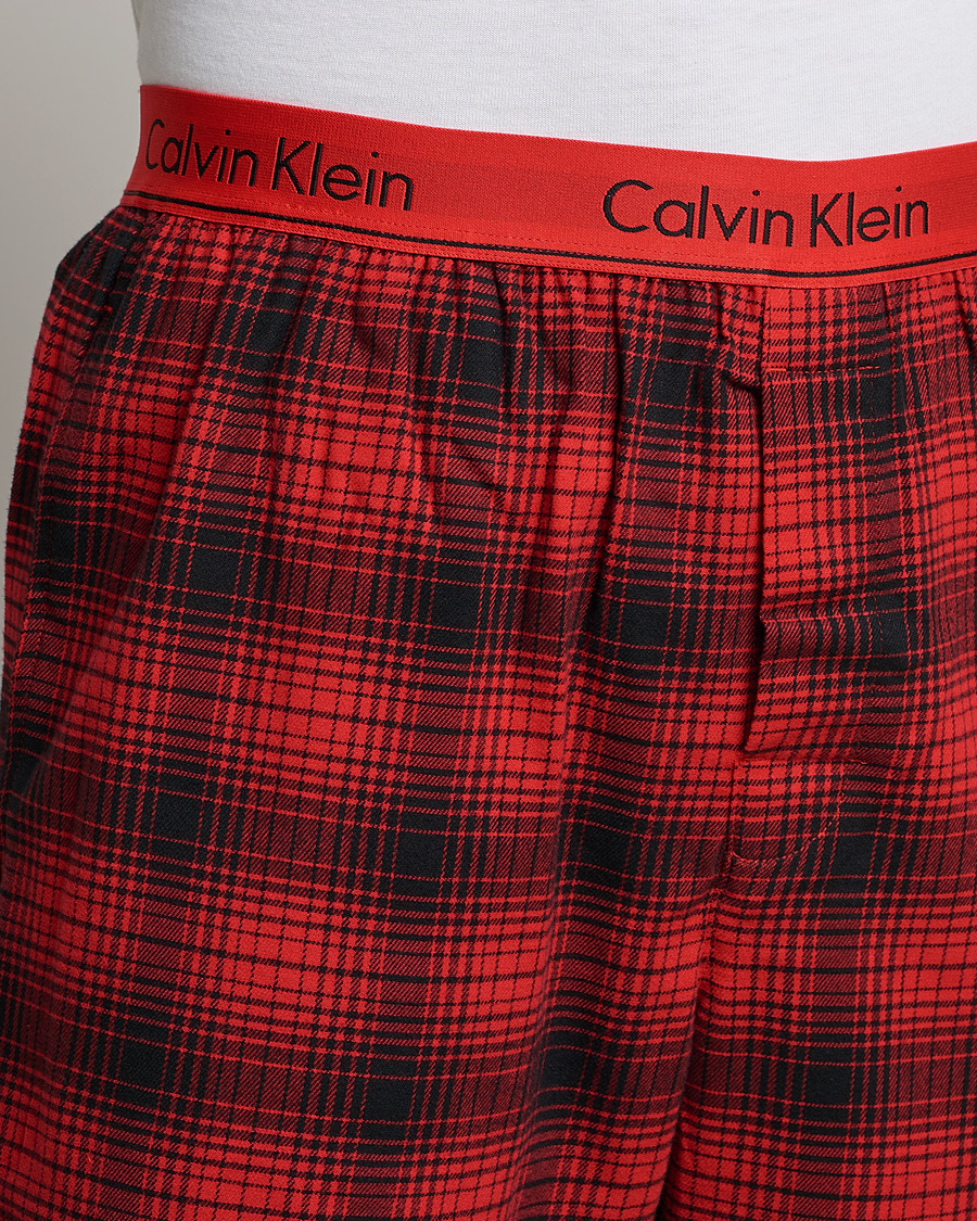 Mies | Yöpuvut ja kylpytakit | Calvin Klein | Cotton Checked Pyajama Set Red/Black