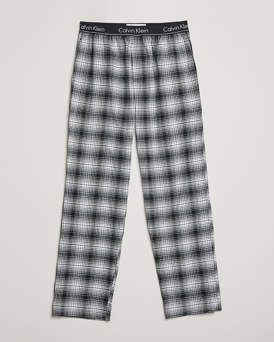 Mies | Yöpuvut ja kylpytakit | Calvin Klein | Brushed Cotton Checked Pyjama Pants Black/White