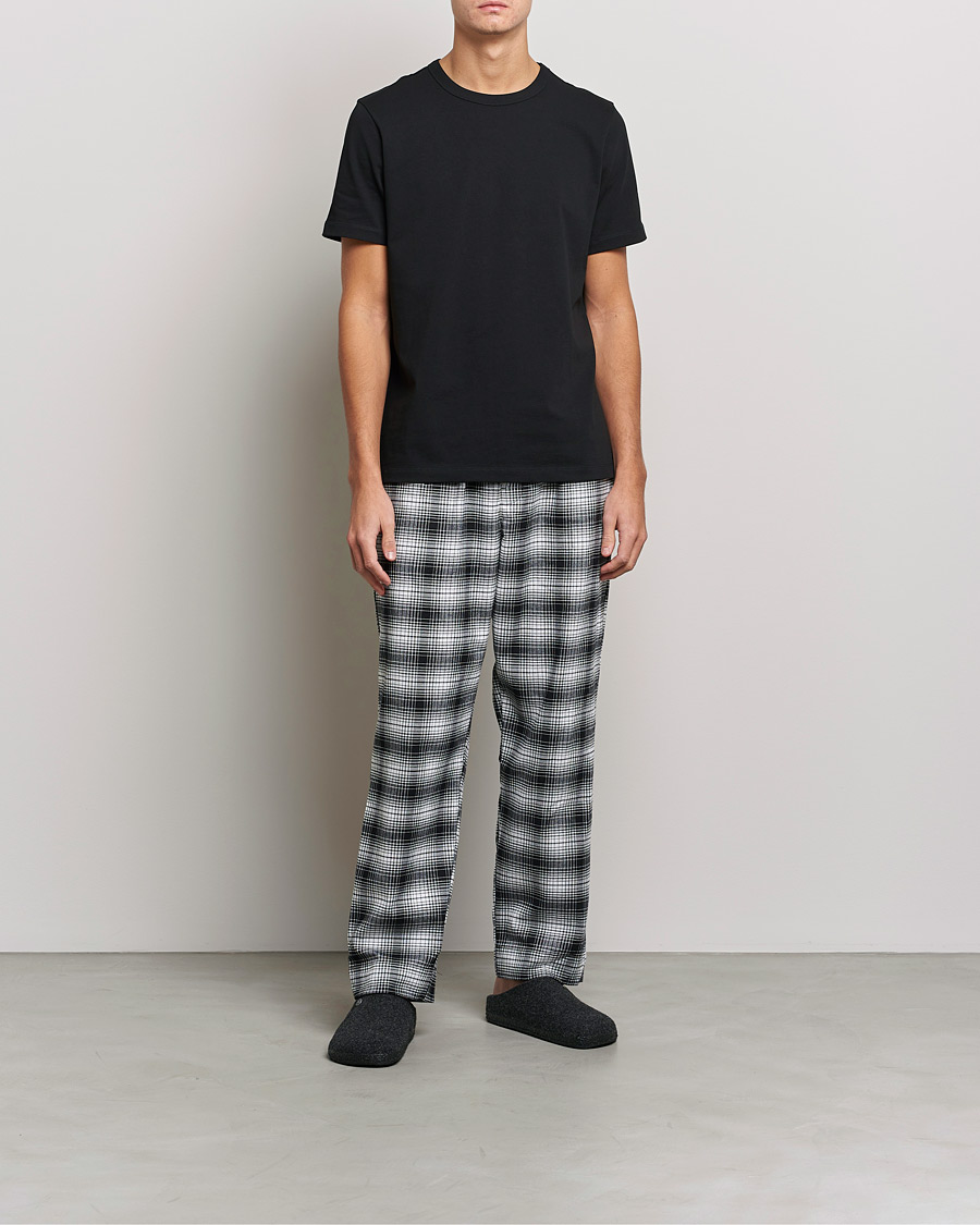 Mies | Yöpuvut ja kylpytakit | Calvin Klein | Brushed Cotton Checked Pyjama Pants Black/White