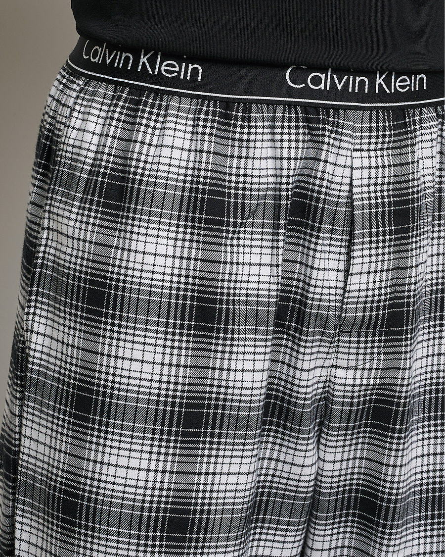 Mies | Yöpuvut ja kylpytakit | Calvin Klein | Brushed Cotton Checked Pyjama Pants Black/White