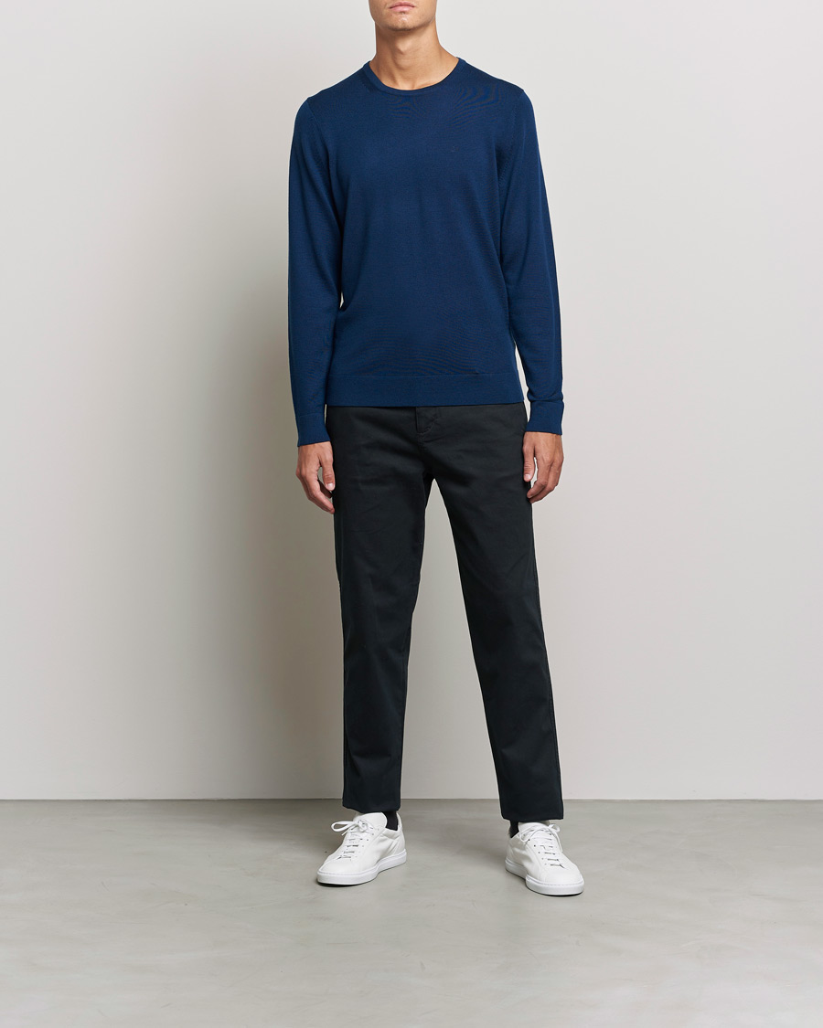 Mies | Puserot | Calvin Klein | Superior Wool Crew Neck Sweater Navy