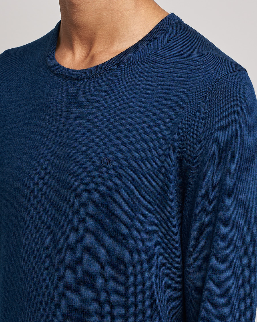 Mies | Puserot | Calvin Klein | Superior Wool Crew Neck Sweater Navy