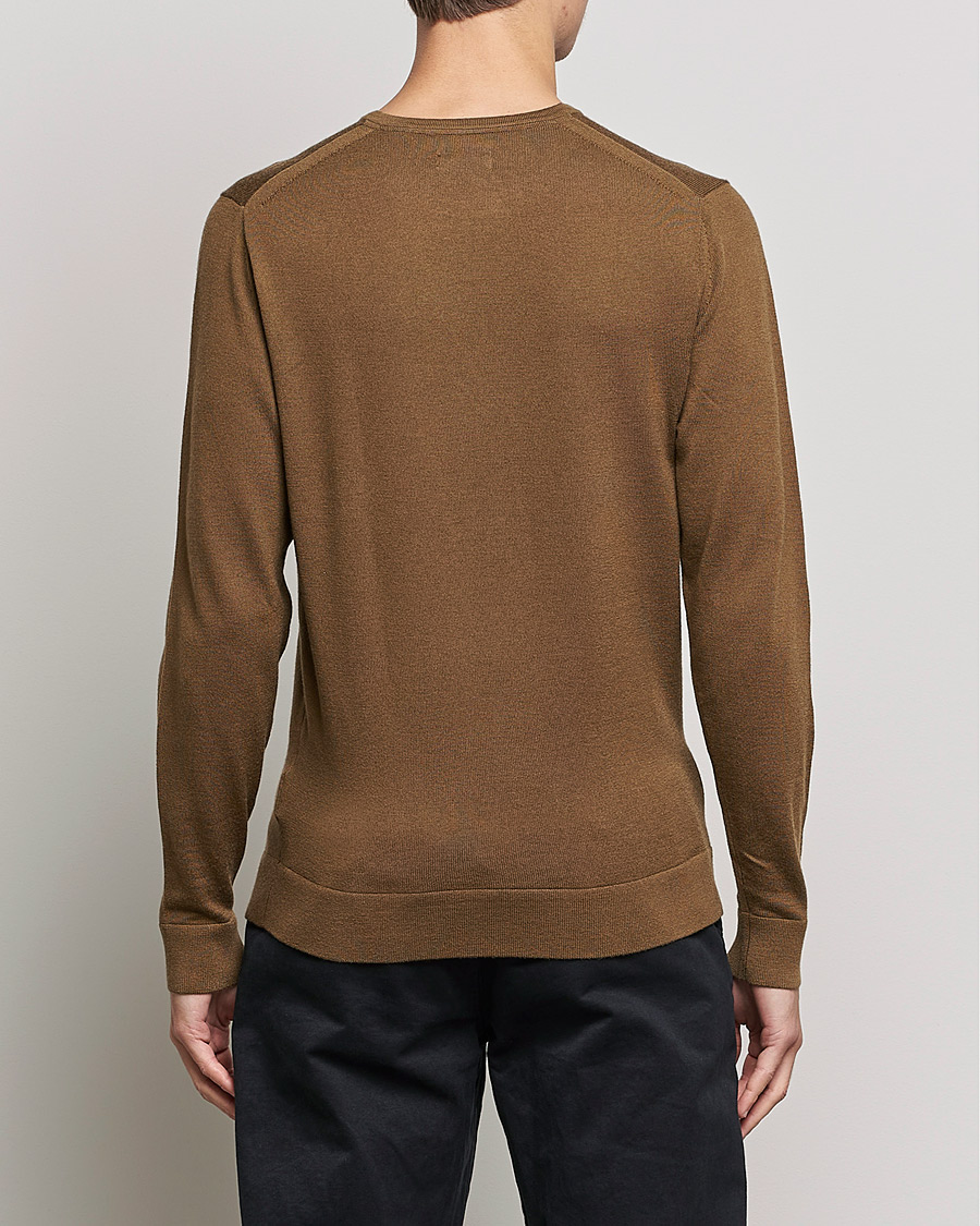 Mies | Puserot | Calvin Klein | Superior Wool Crew Neck Sweater Chester Brown