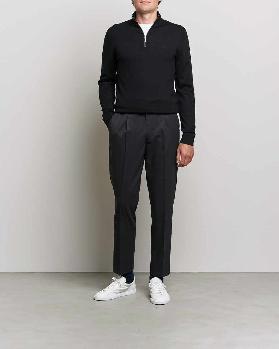 Mies | Puserot | Calvin Klein | Superior Wool Half Zip Sweater Black