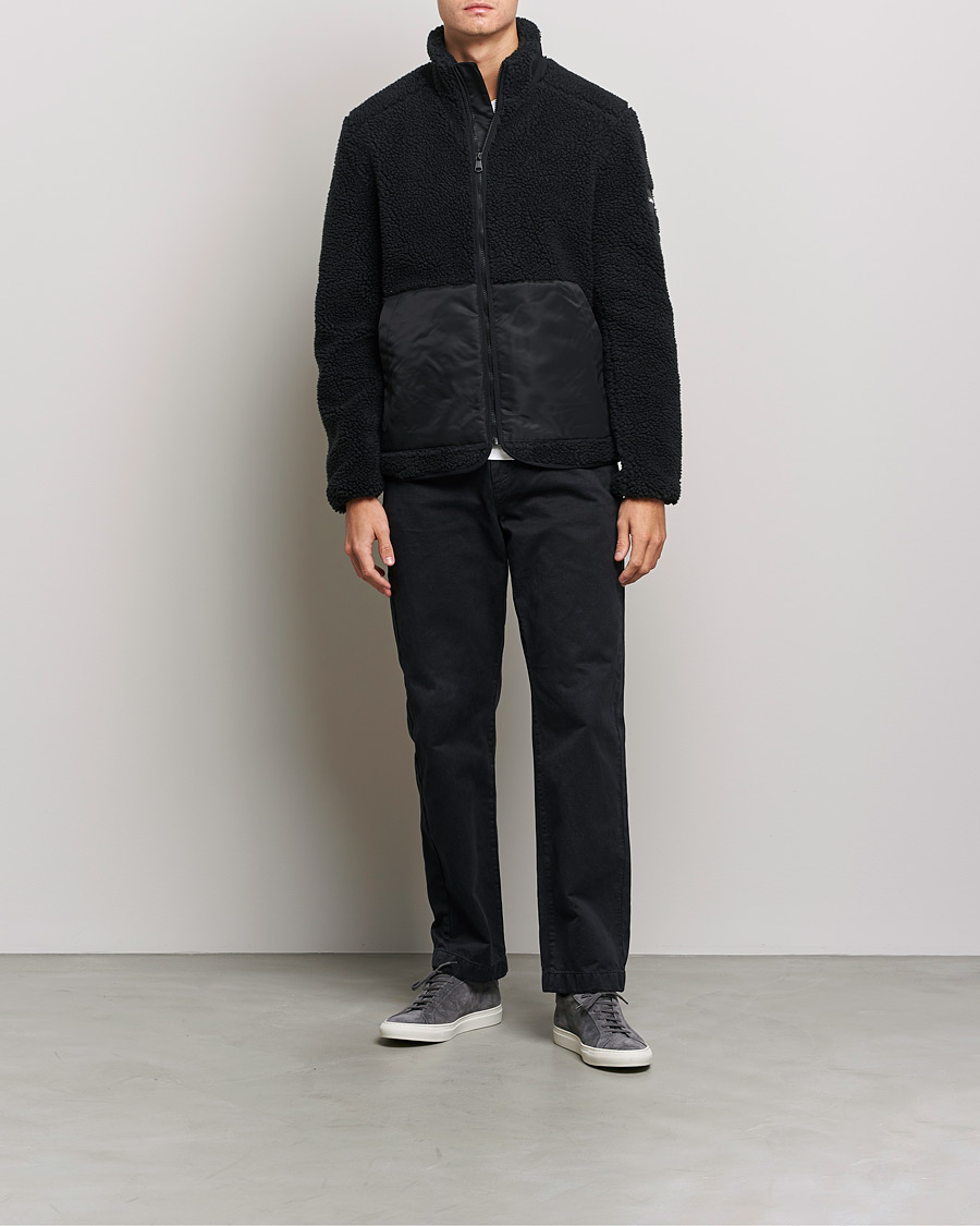 Mies | Fleecepuserot | Calvin Klein | Teddy Full Zip Sweater Black