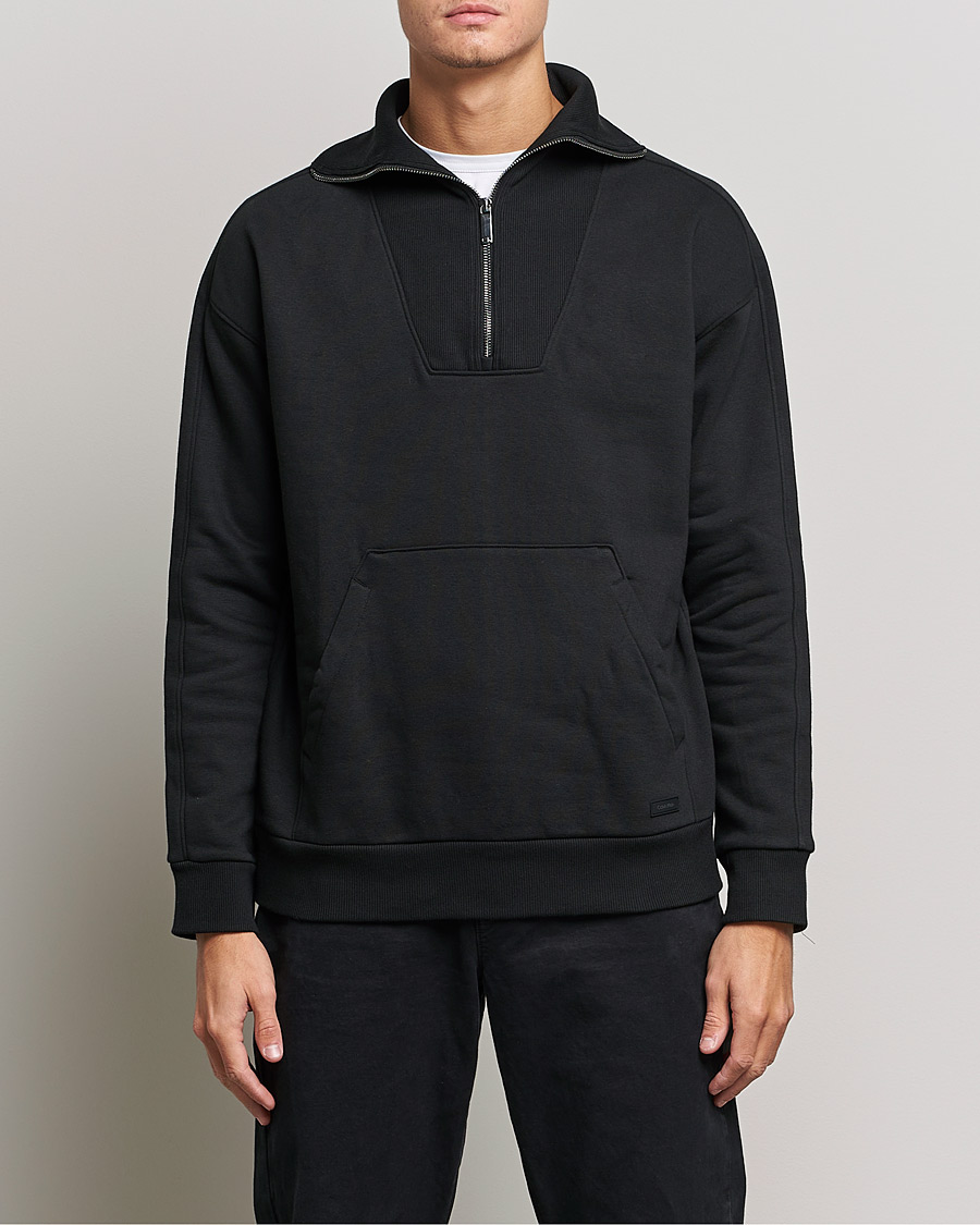 Mies | Puserot | Calvin Klein | Heavy Fleece Half Zip Sweater Black