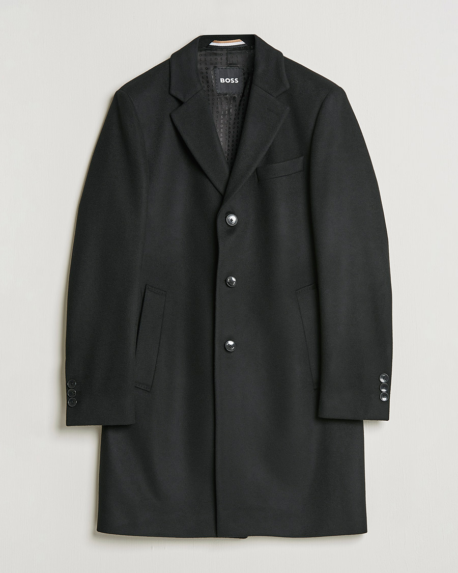 Mies | Takit | BOSS BLACK | BOSS Hyde Wool/Cashmere Coat Black