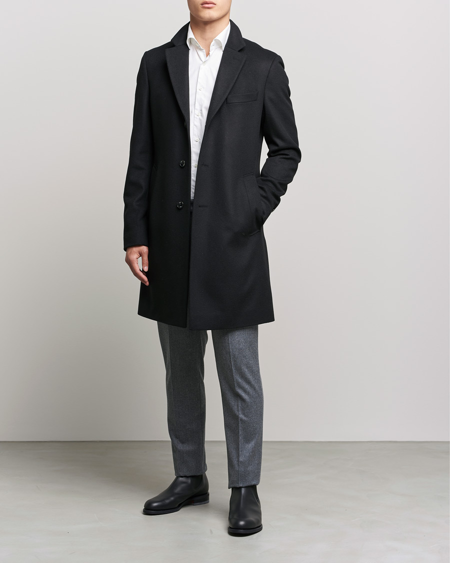 Mies | Takit | BOSS BLACK | BOSS Hyde Wool/Cashmere Coat Black