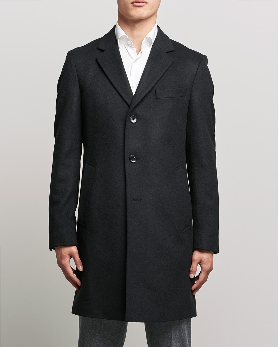 Mies | Takit | BOSS BLACK | BOSS Hyde Wool/Cashmere Coat Black