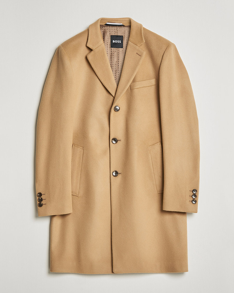 Mies | Takit | BOSS BLACK | BOSS Hyde Wool/Cashmere Coat Medium Beige