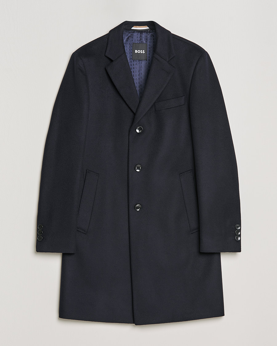 Mies | Takit | BOSS BLACK | BOSS Hyde Wool/Cashmere Coat Dark Blue
