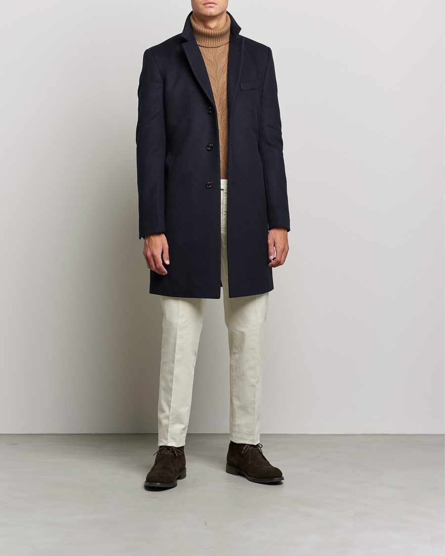 Mies | Takit | BOSS BLACK | BOSS Hyde Wool/Cashmere Coat Dark Blue
