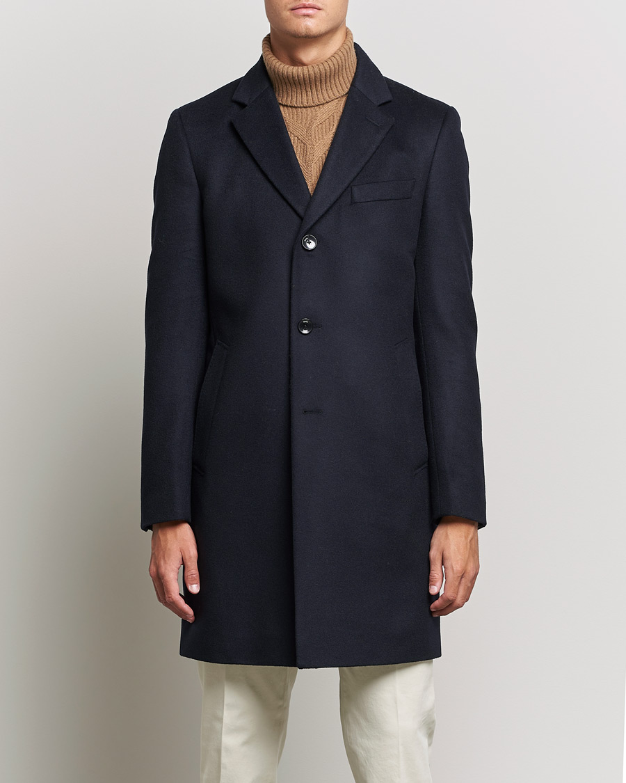 Mies | Takit | BOSS BLACK | BOSS Hyde Wool/Cashmere Coat Dark Blue