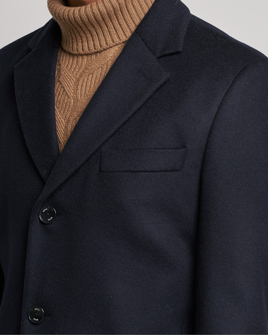 Mies | Takit | BOSS | Hyde Wool/Cashmere Coat Dark Blue
