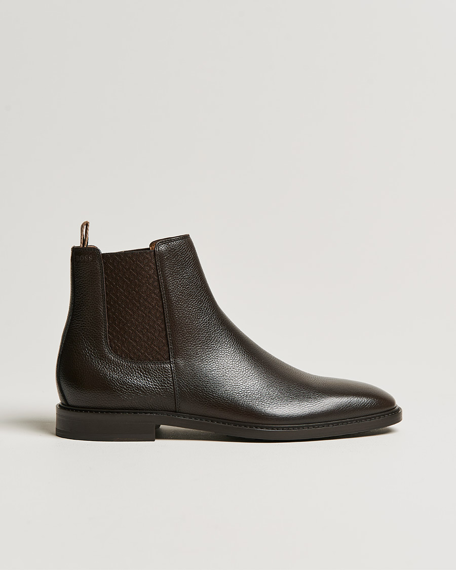 Mies | BOSS Lisbon Leather Chelsea Boots Dark Brown | BOSS BLACK | BOSS Lisbon Leather Chelsea Boots Dark Brown