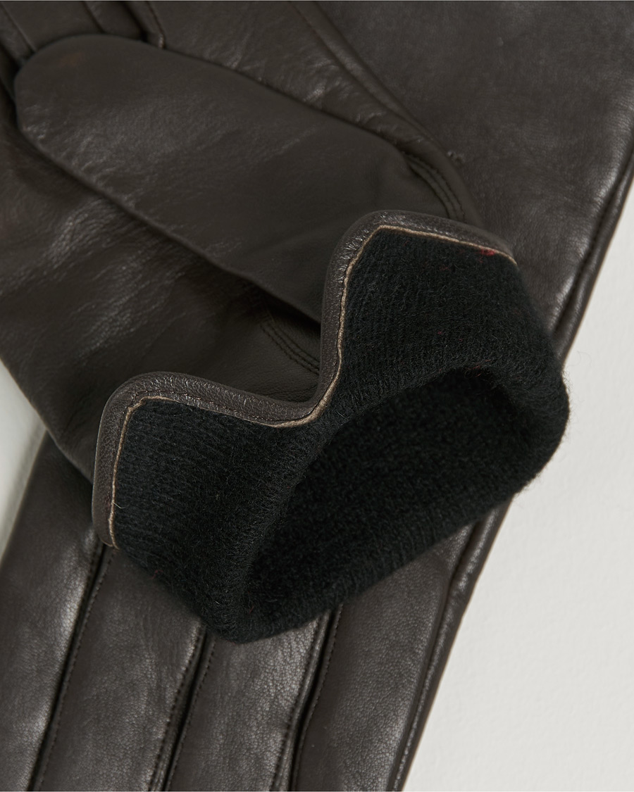 Mies | Hainz Leather Gloves Medium Brown | BOSS BLACK | Hainz Leather Gloves Medium Brown