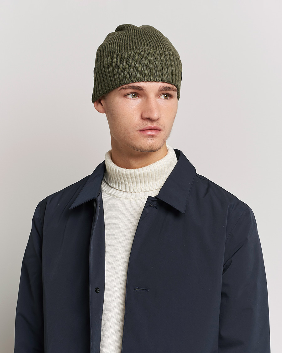 Mies | BOSS Fati Beanie Open Green | BOSS BLACK | BOSS Fati Beanie Open Green