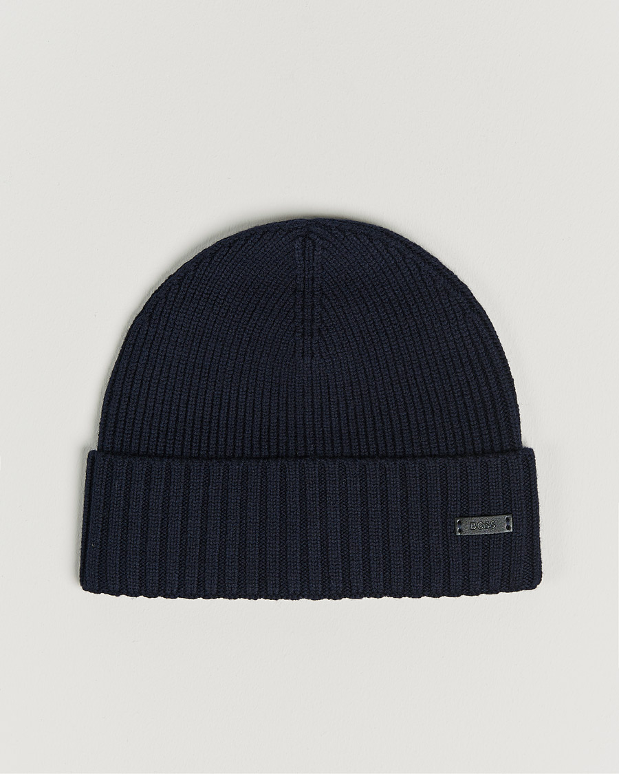 Mies | BOSS Fati Beanie Dark Blue | BOSS BLACK | BOSS Fati Beanie Dark Blue
