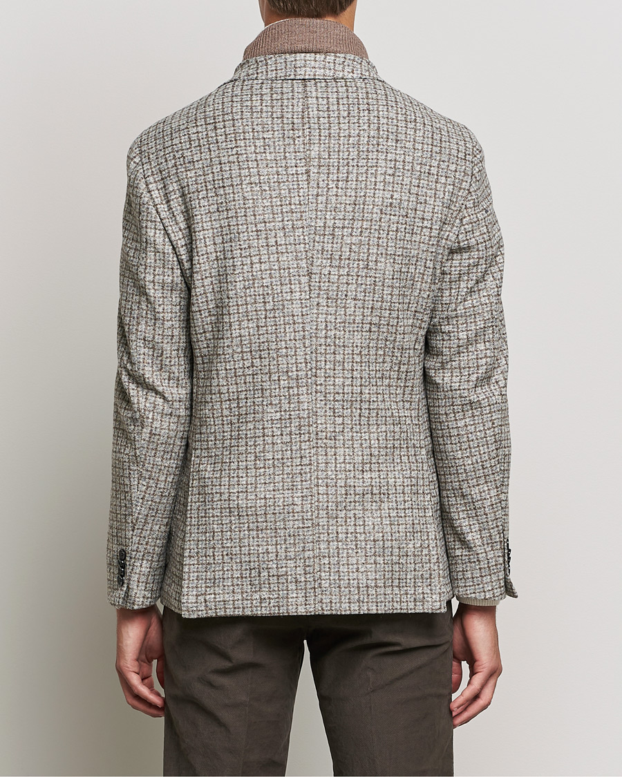 Mies | Pikkutakit | BOSS BLACK | Hanry Wool Checked Patch Pocket Blazer Silver