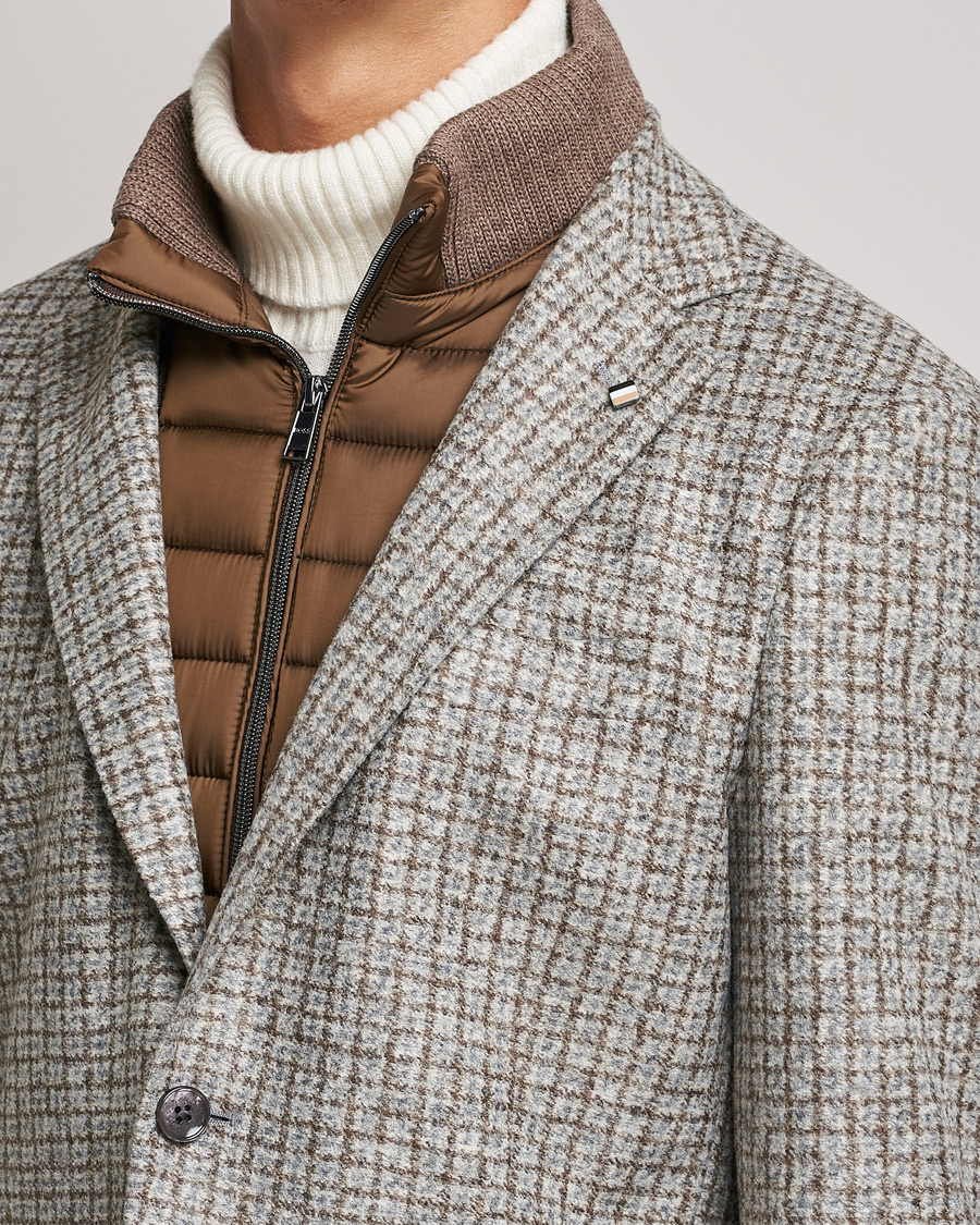 Mies | Pikkutakit | BOSS BLACK | Hanry Wool Checked Patch Pocket Blazer Silver