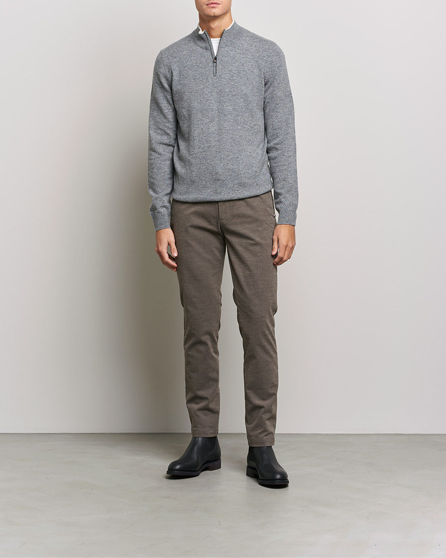 Mies | Puserot | BOSS BLACK | Barlo Lambswool Half Zip Silver
