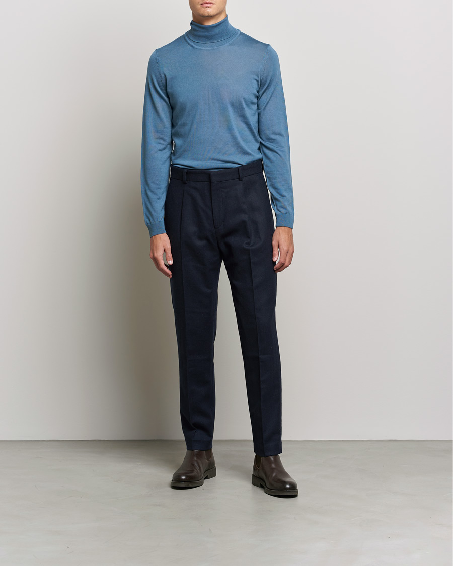 Mies | Puserot | BOSS BLACK | Musso Merino Polo Bright Blue