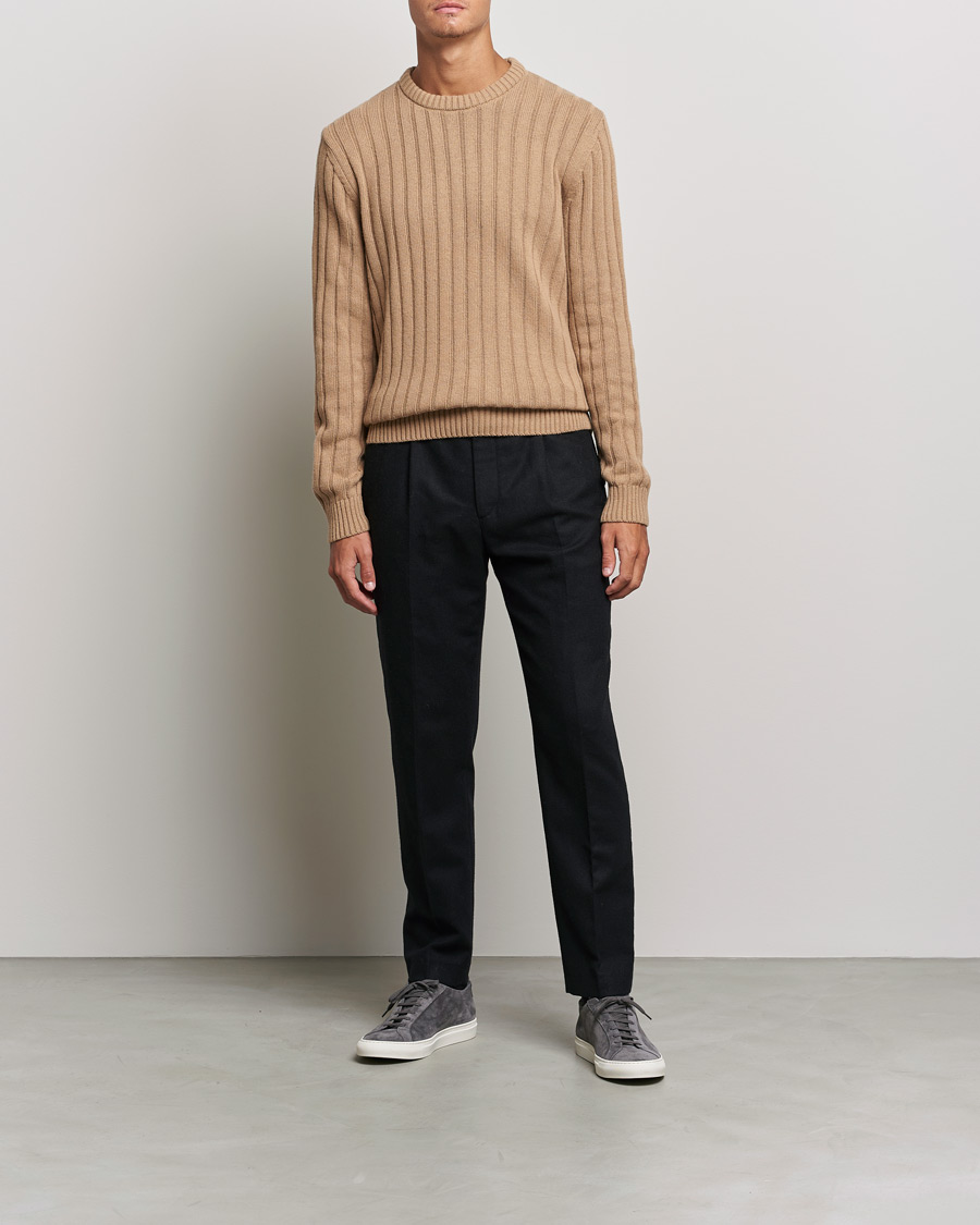 Mies | Neuleet | BOSS | Laaron Strucktured Knitted Sweater Medium Beige