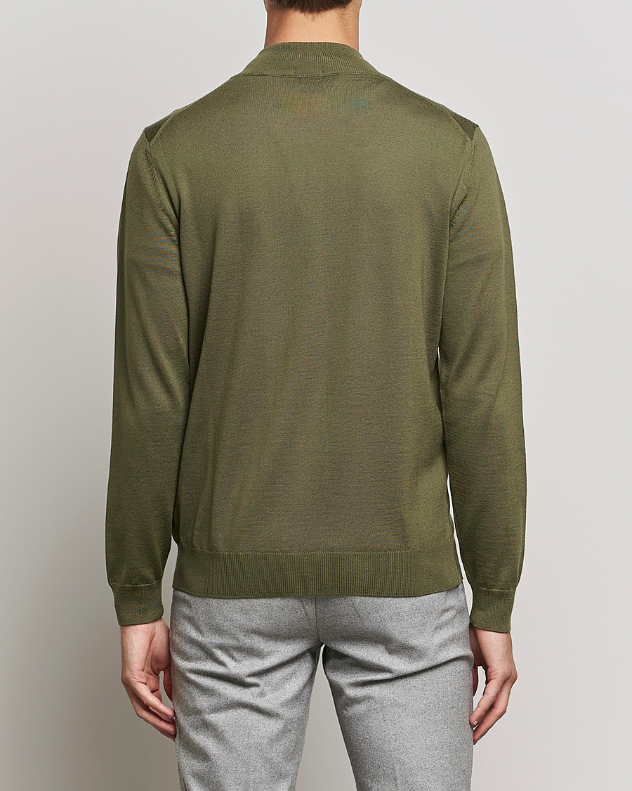 Mies | Puserot | BOSS BLACK | Balonso Full Zip Sweater Open Green