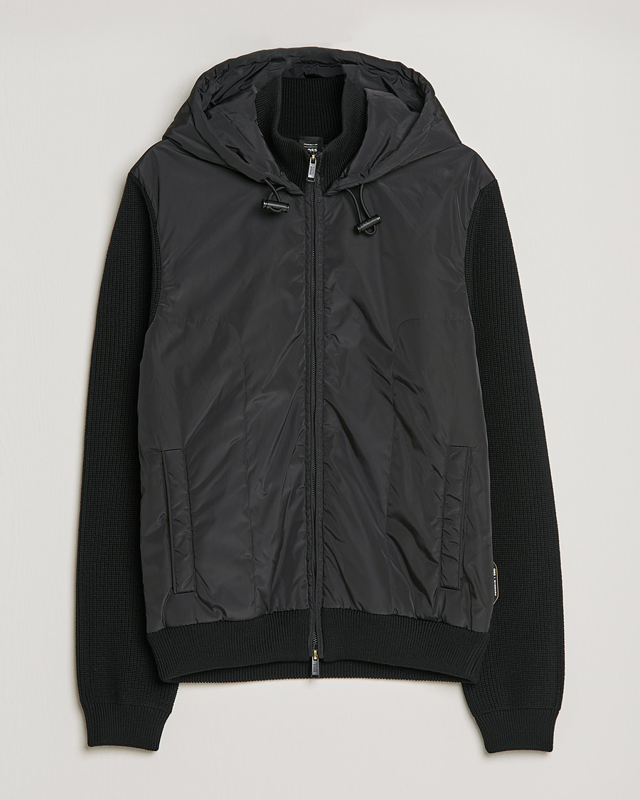 Mies | Puserot | BOSS BLACK | BOSS Lifo Hybrid Hooded Full Zip Black