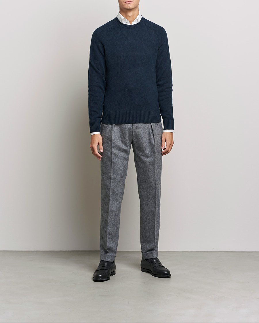 Mies | Neuleet | BOSS | Lolive Knitted Sweater Dark Blue