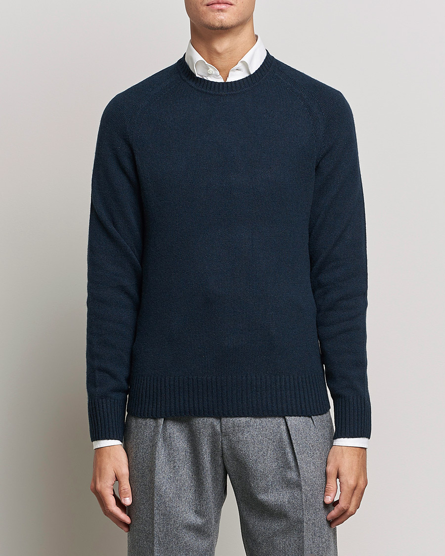 Mies | Puserot | BOSS BLACK | BOSS Lolive Knitted Sweater Dark Blue
