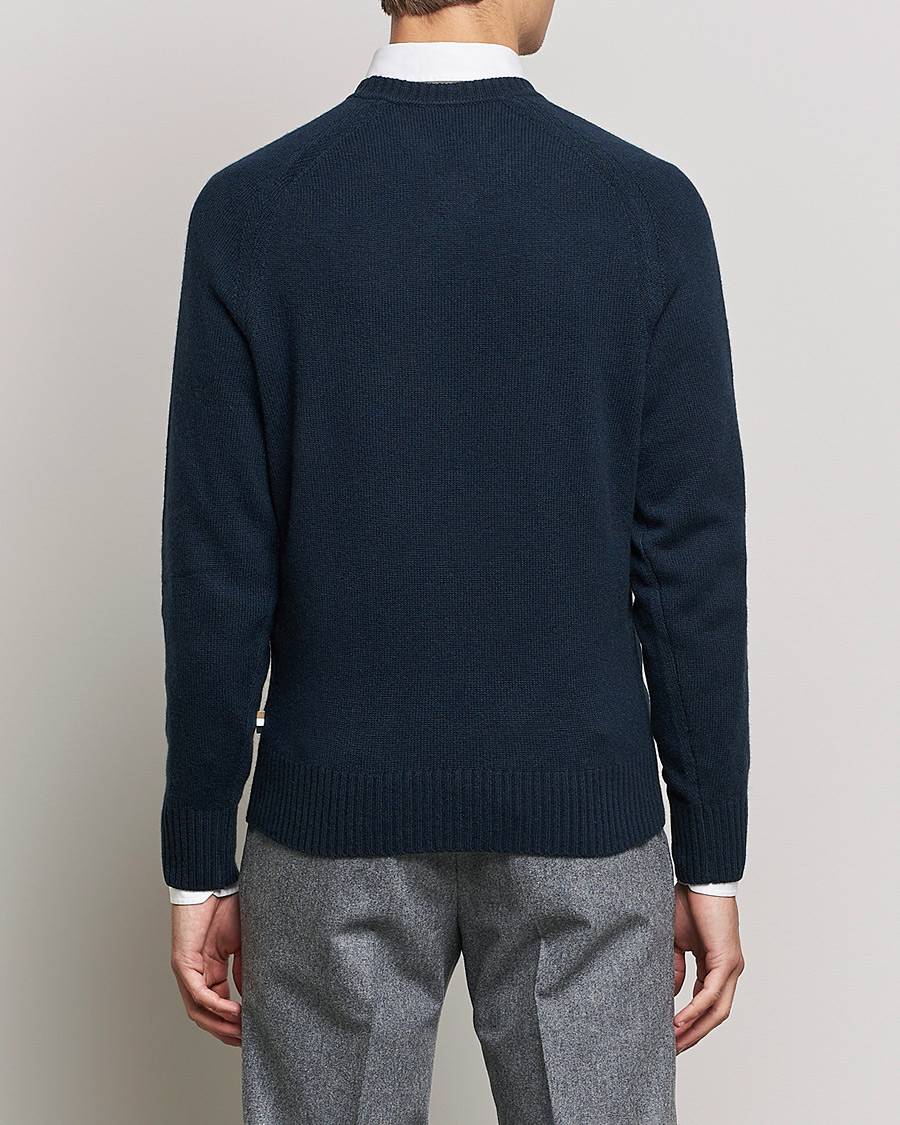 Mies | Puserot | BOSS BLACK | BOSS Lolive Knitted Sweater Dark Blue