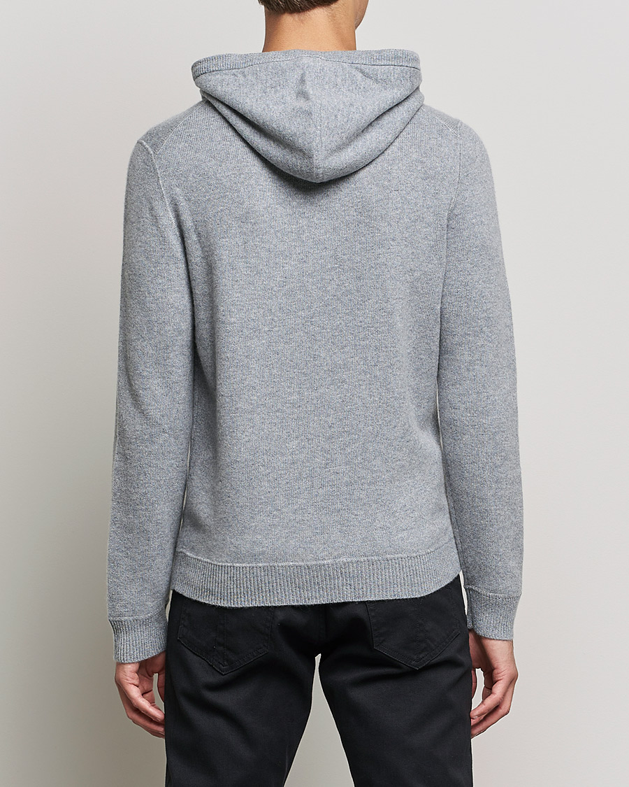 Mies | Puserot | BOSS BLACK | BOSS Tailored Luxus Cashmere Hoodie Silver