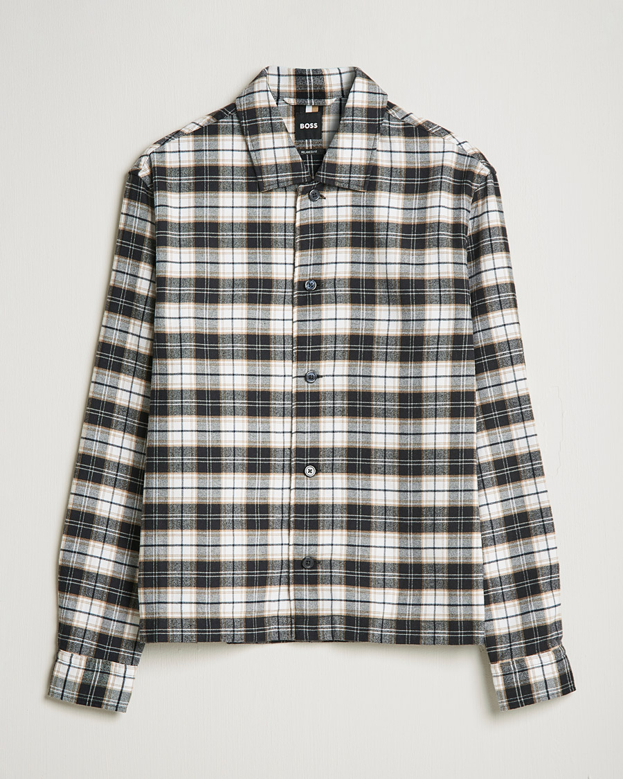 Mies | Kauluspaidat | BOSS BLACK | Nolan Check Flannel Shirt Black