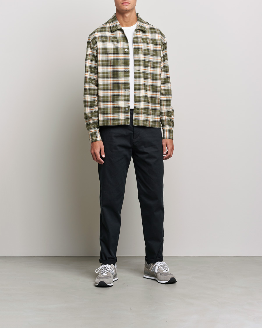 Mies | Kauluspaidat | BOSS BLACK | Nolan Check Flannel Shirt Open Green