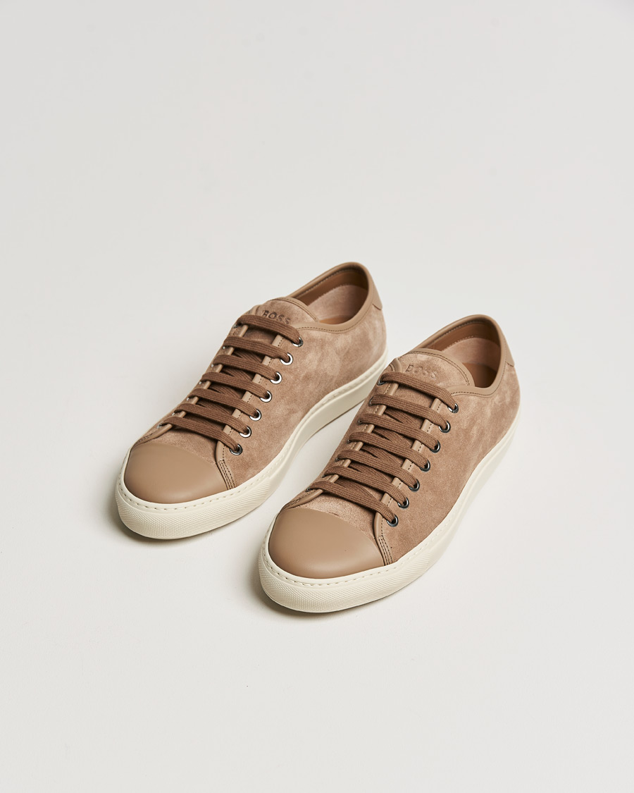 Mies | Mirage Suede Sneakers Medium Beige | BOSS BLACK | Mirage Suede Sneakers Medium Beige