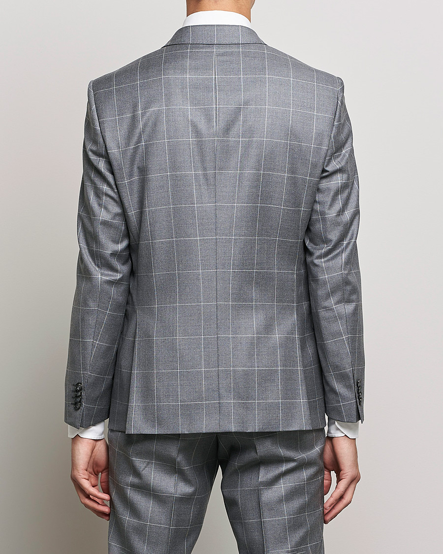Mies | Puvut | BOSS BLACK | BOSS Huge Wool Checked Suit Silver