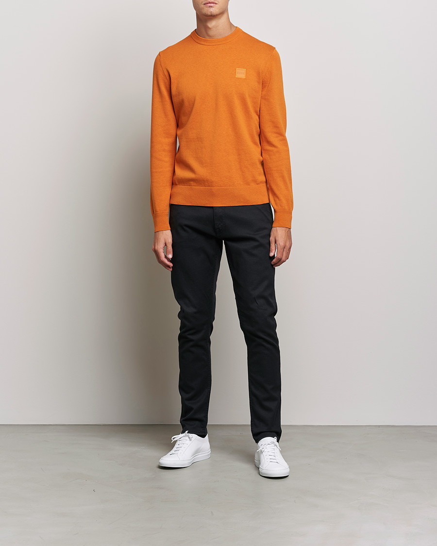 Mies | Neuleet | BOSS Casual | Kanovano Knitted Sweater Open Orange
